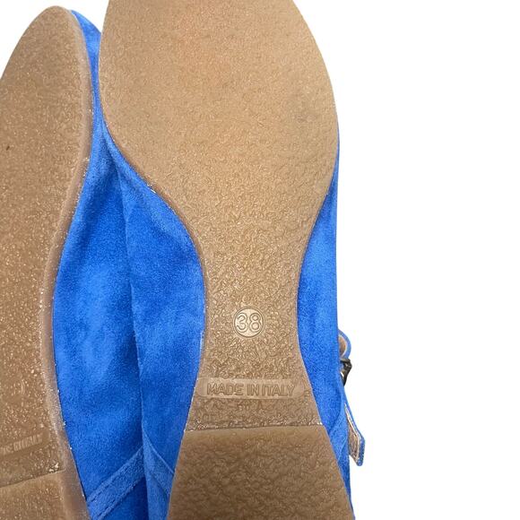 Free People Royal Blue Suede Mary Jane Flats Womens Size 38 / US 7.5 AS IS - Picture 11 of 12